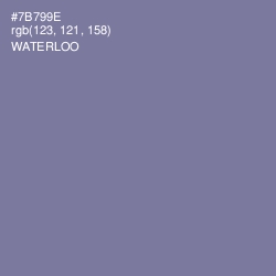 #7B799E - Waterloo  Color Image